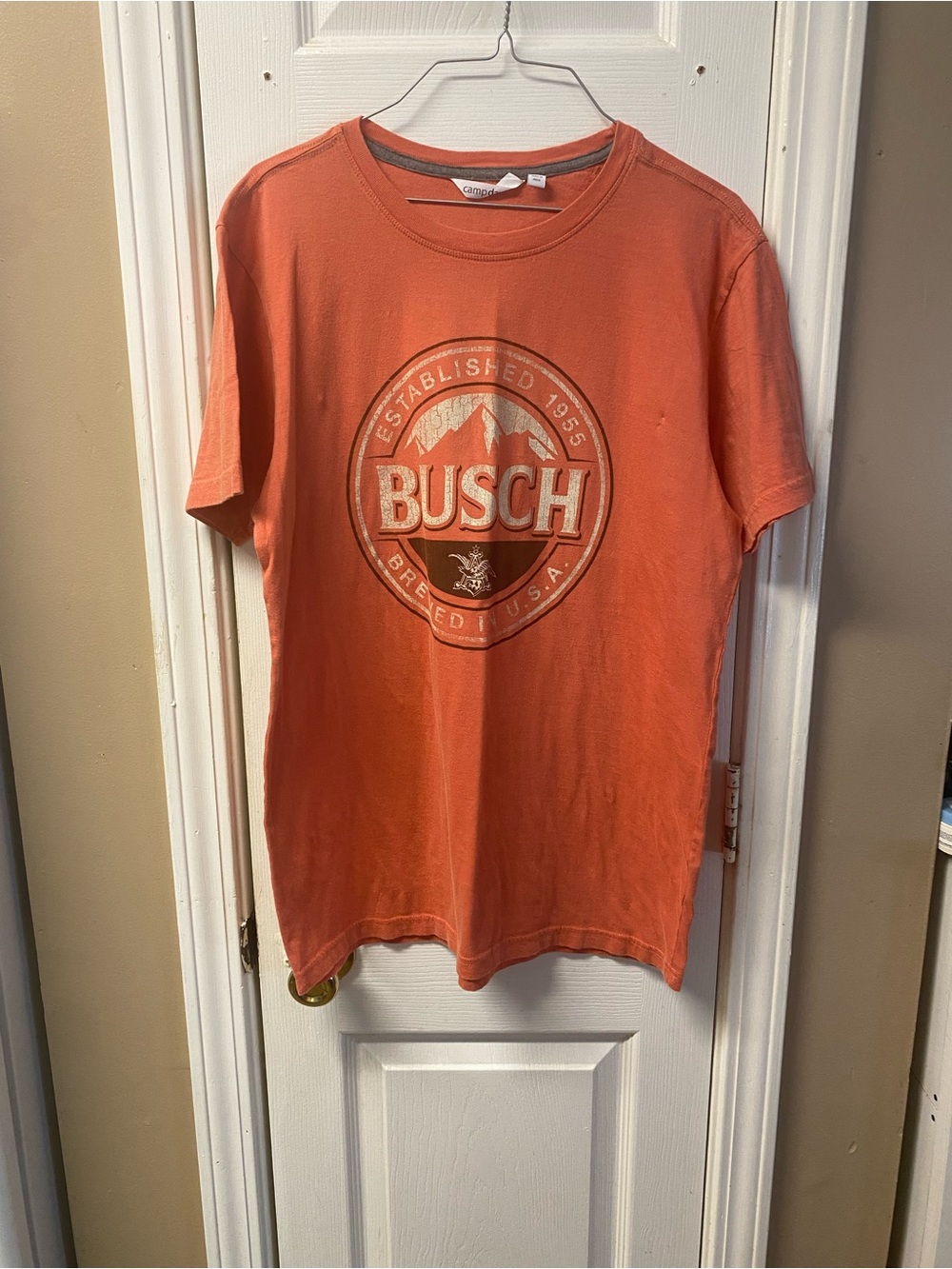 Busch Logo Short-Sleeve Tee in Orange